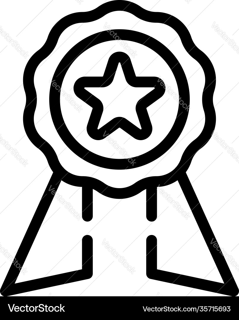 Degree Emblem Ikone Umriss Stil Degree Emblem Ikone Umriss Stil vektorbild