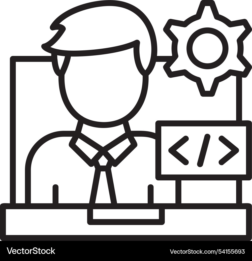 Programmer icon design vector image