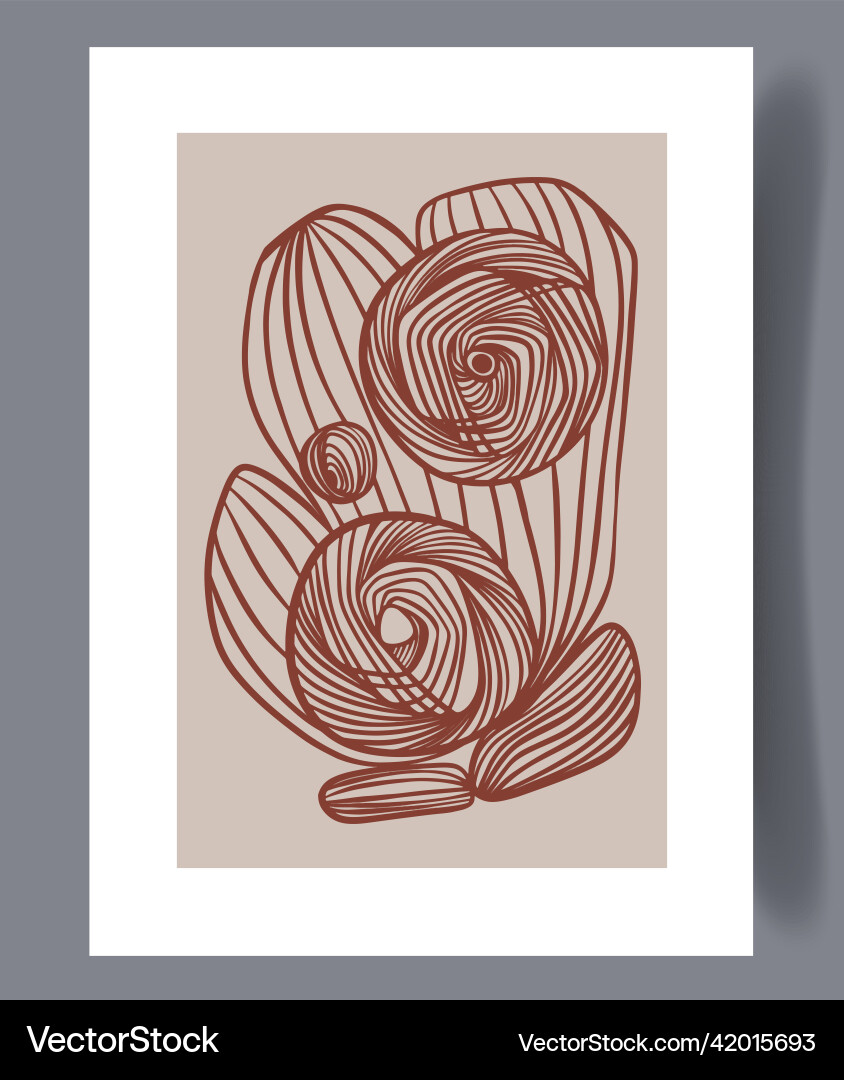 Scandinavian Abstract Print Set vector image