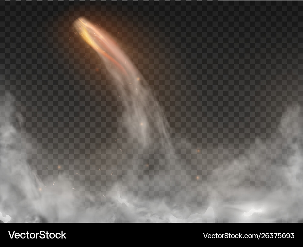 Space shuttle smoke isolated on transparent Space shuttle smoke isolated on transparent vector image