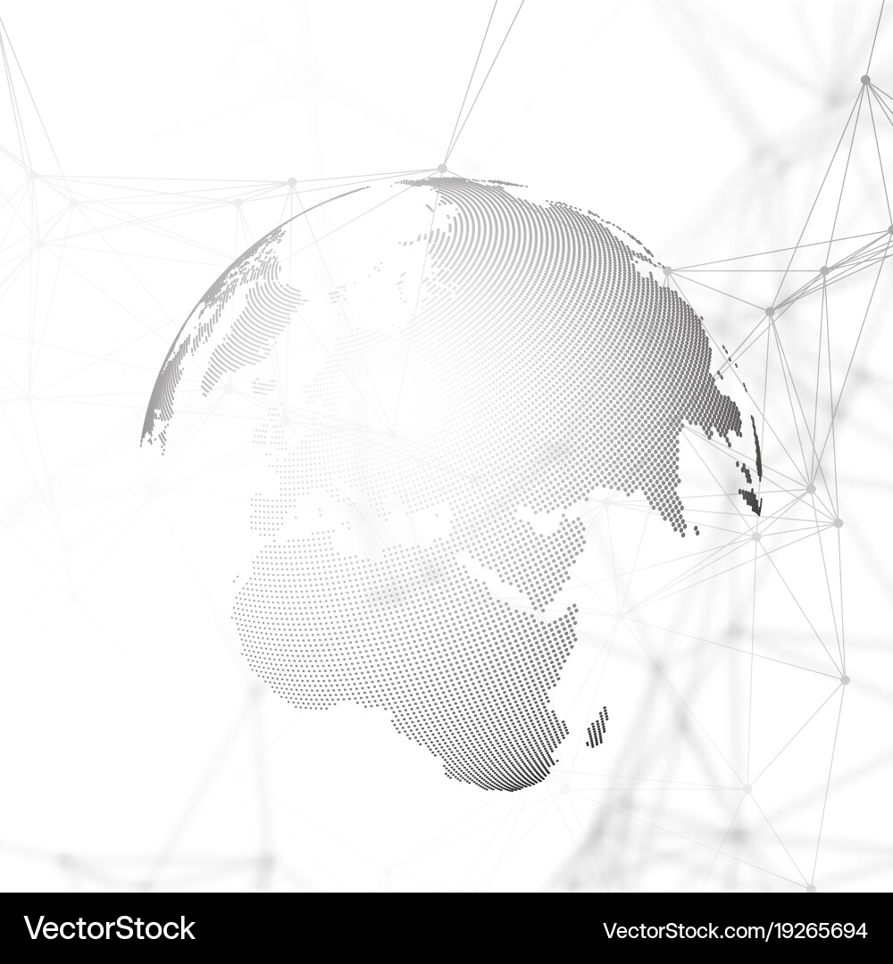 Abstract futuristic background with connecting vector image