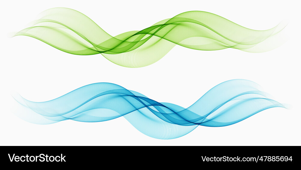 Abstract Wavy Color Flow vector image
