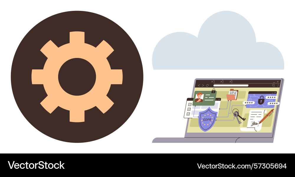 Data security and system optimization with cloud Data security and system optimization with cloud Vector Image