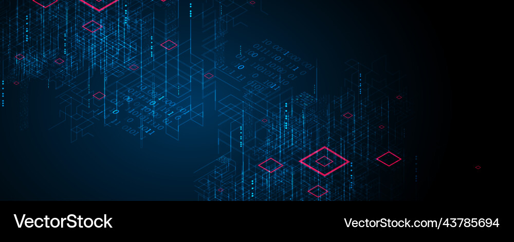 Digital technology and engineering background vector image