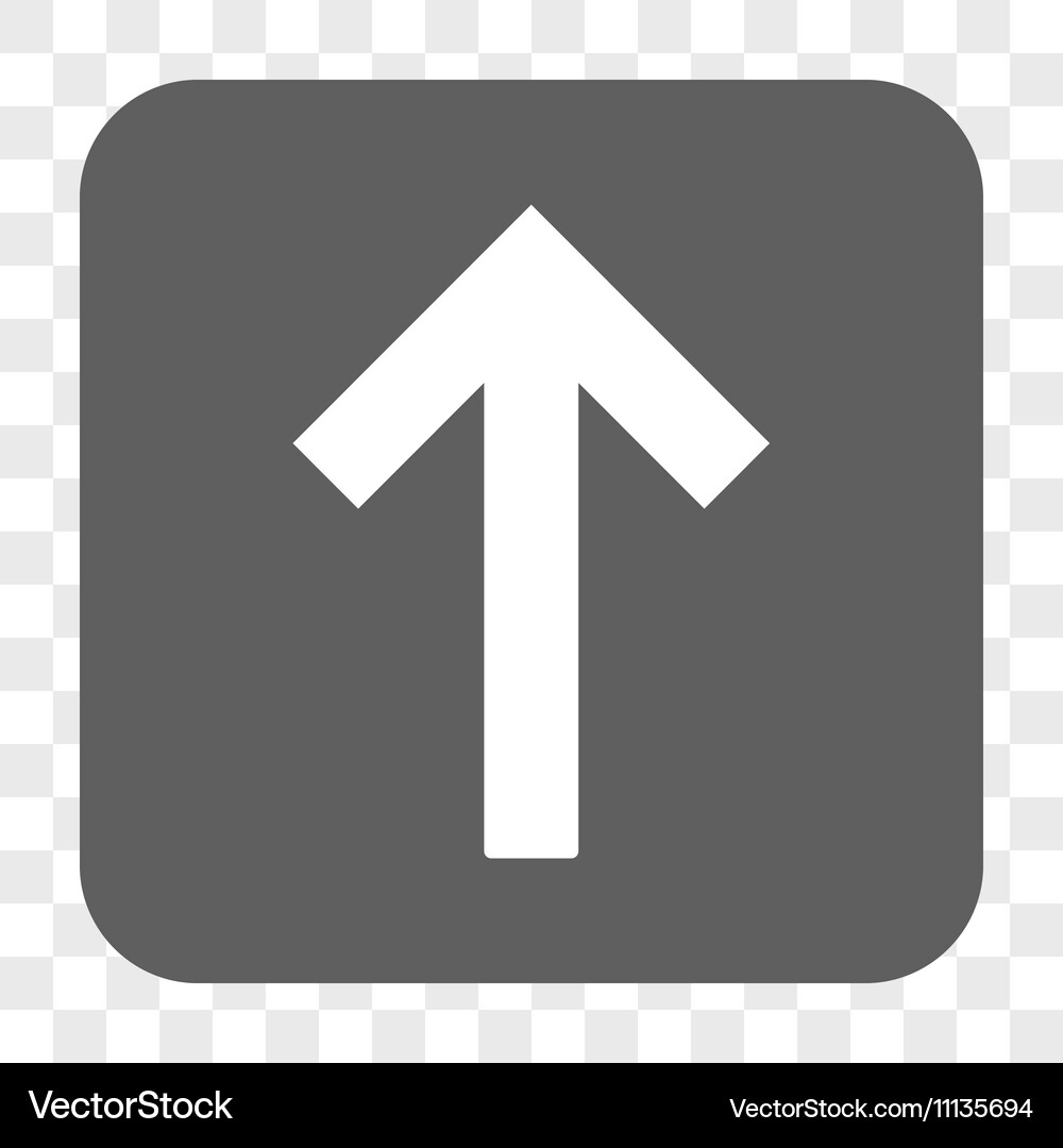 Up arrow rounded square button Vector Image