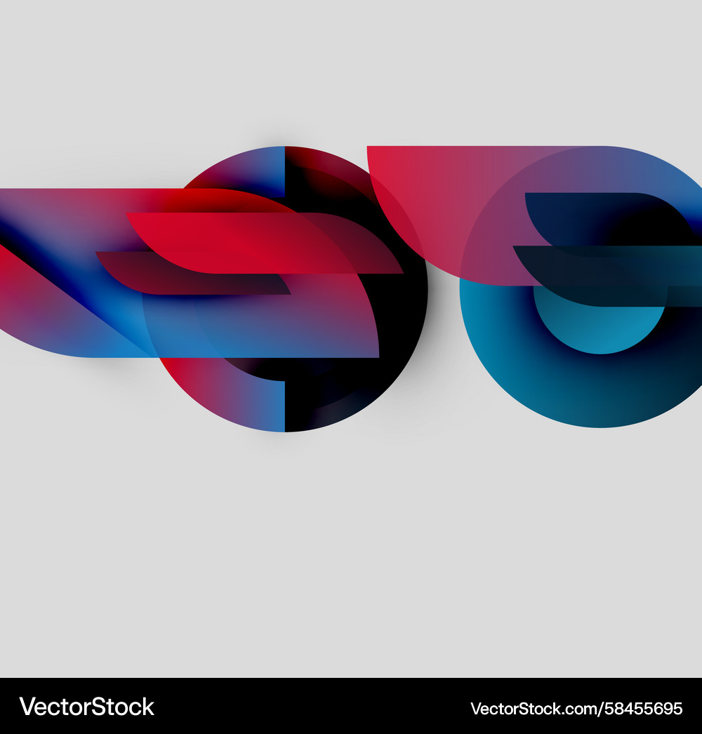 Abstract shapes intertwine creating dynamic Abstract shapes intertwine creating dynamic Vector Image