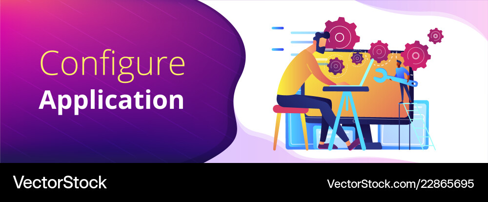 Back-End Development & Configuration vector image