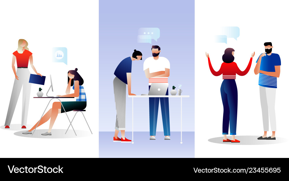 Business characters design set Vector Image
