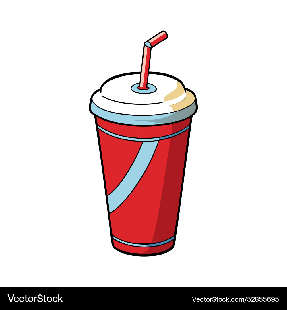 Fast food cola isolated on white Royalty Free Vector Image