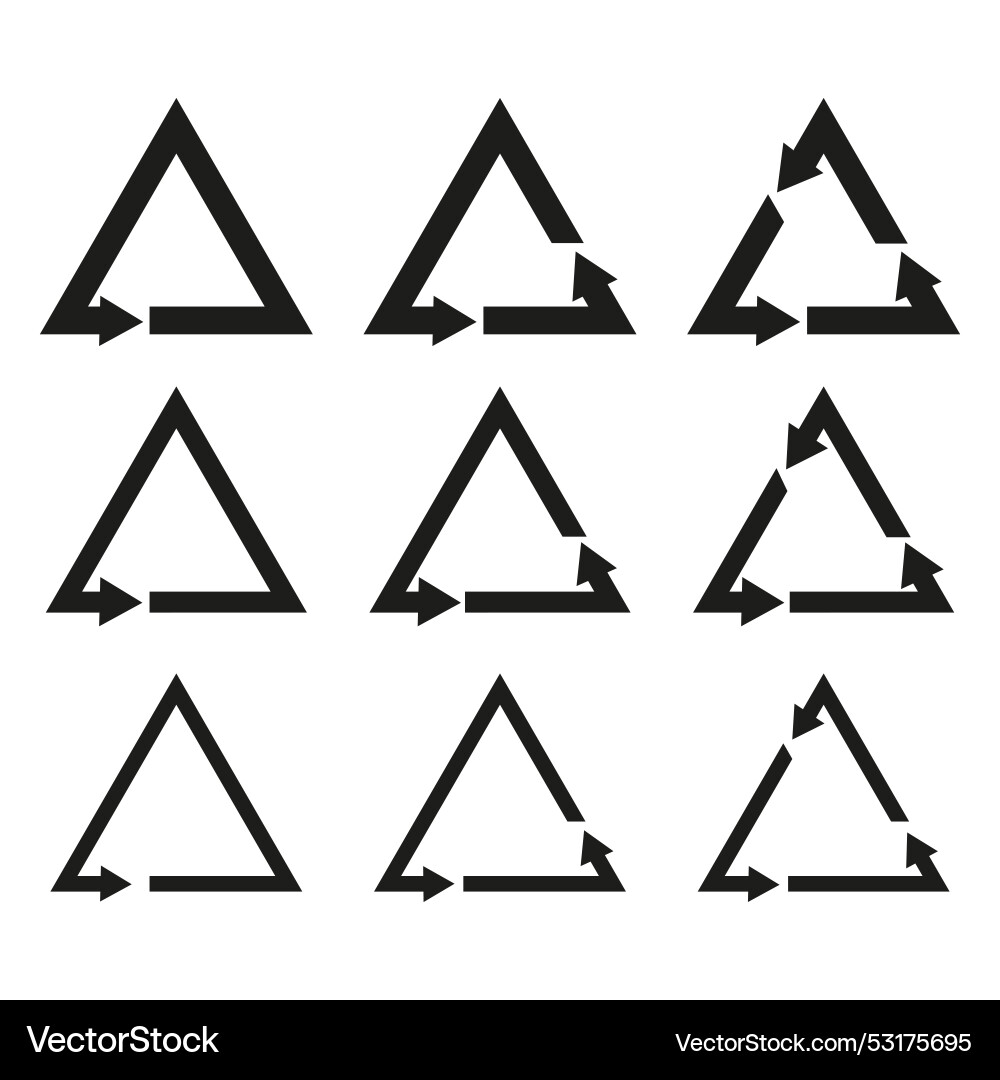 Infographic with triangle arrows design element Infographic with triangle arrows design element Vector Image
