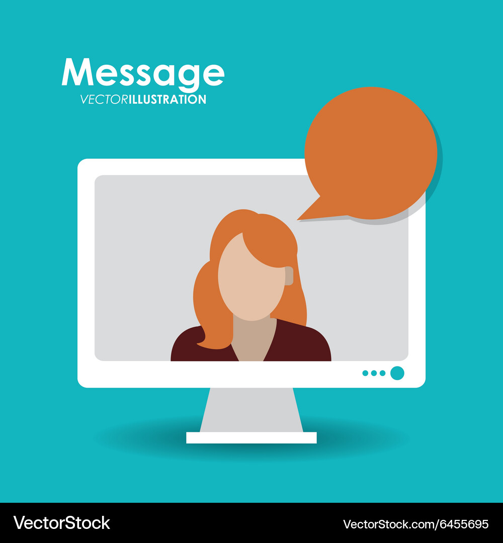 Message online design Vector Image