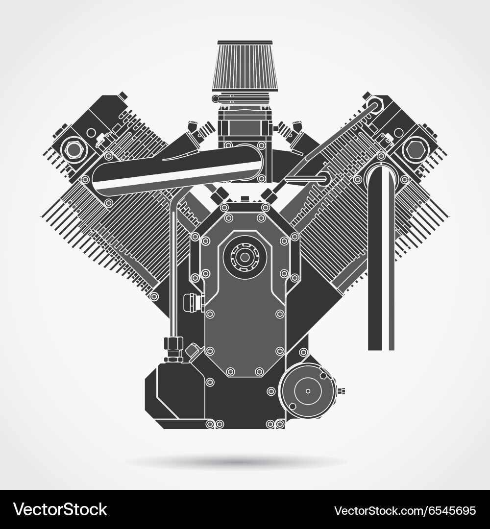 Motorkomponenten Illustration Vektorbild