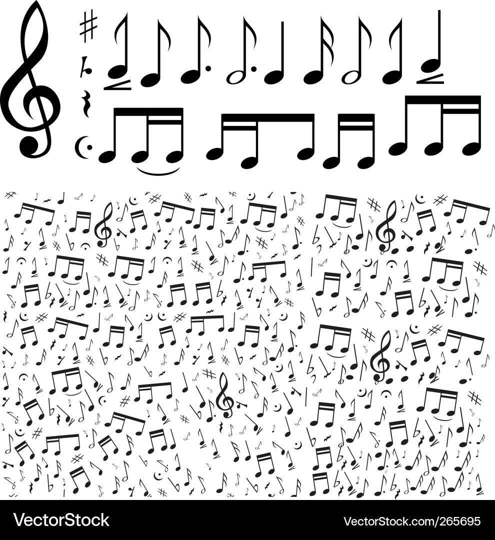 Musical Notation Set Vector Image