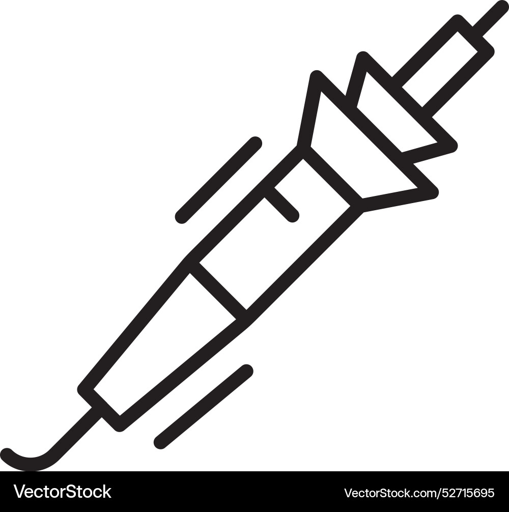 Pyrography line icon design Vector Image