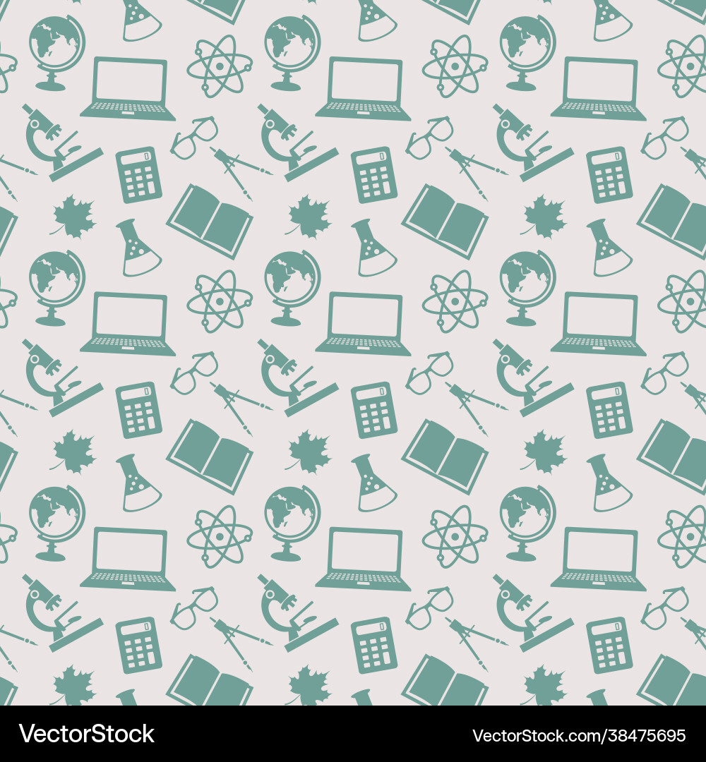 School seamless patterns background School seamless patterns background vector image