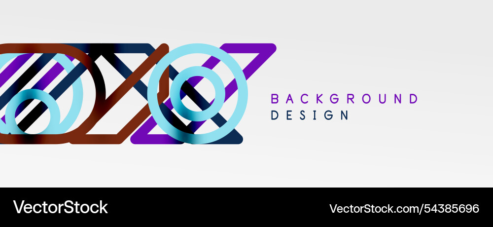 Abstract background - colorful circle lines vector image