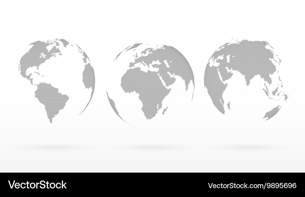 Abstract Planet Dots - Global Network Vector Image