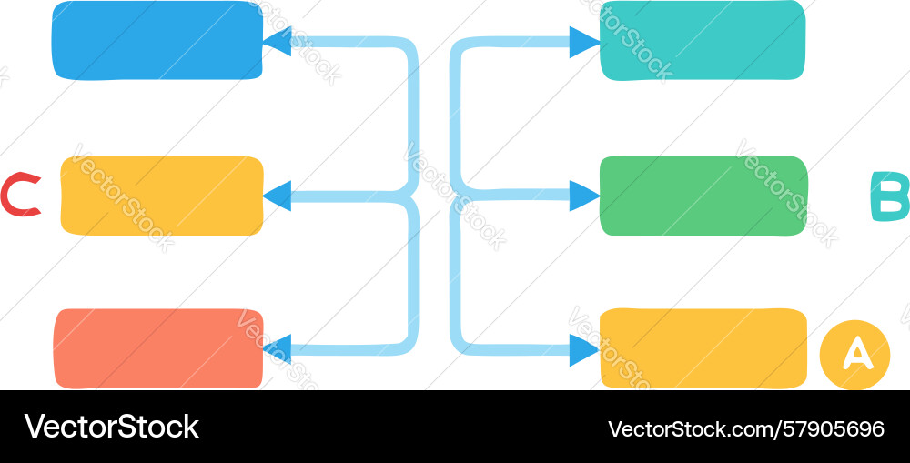 Basic flowchart elements design generative vector image