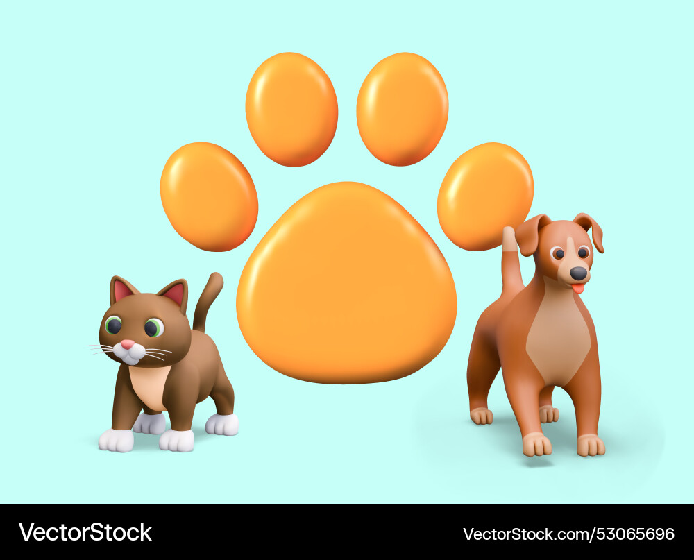Huge paw print with space for text price date Huge paw print with space for text price date vector image