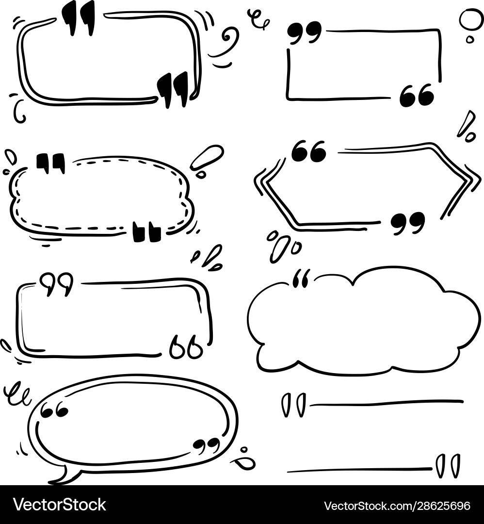 Quote Frames with Speech Bubbles Vector Image