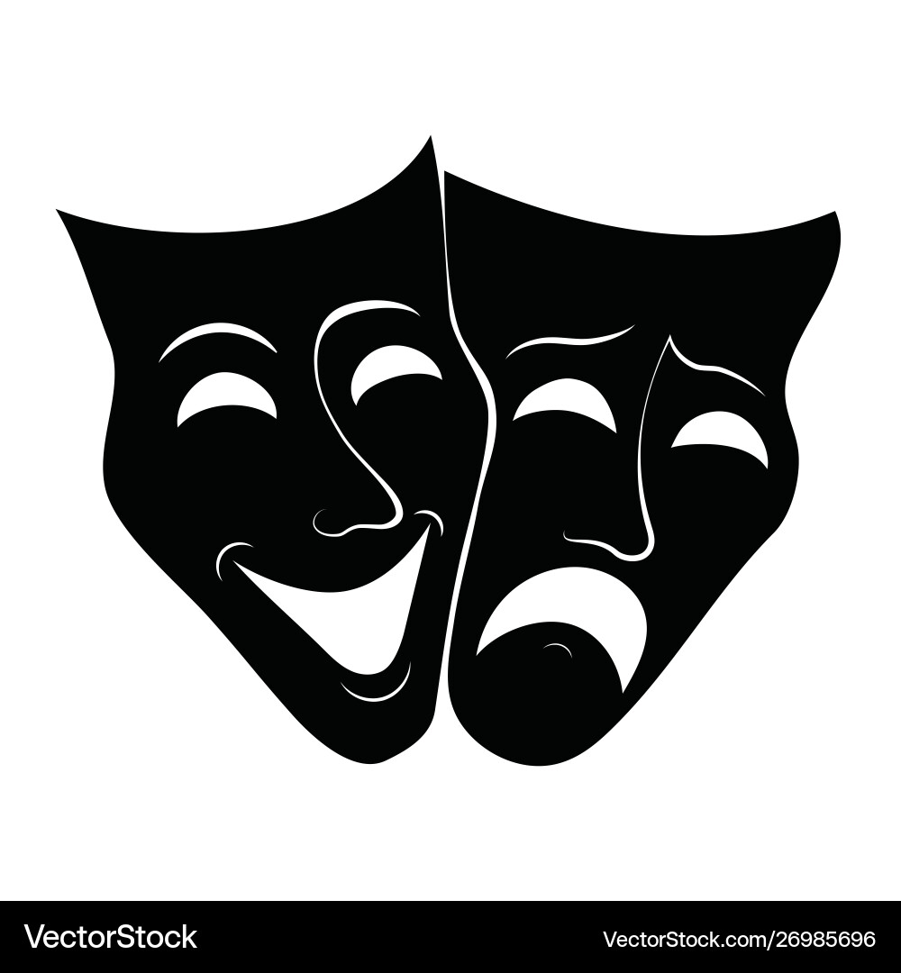 Theatre masks drama and comedy