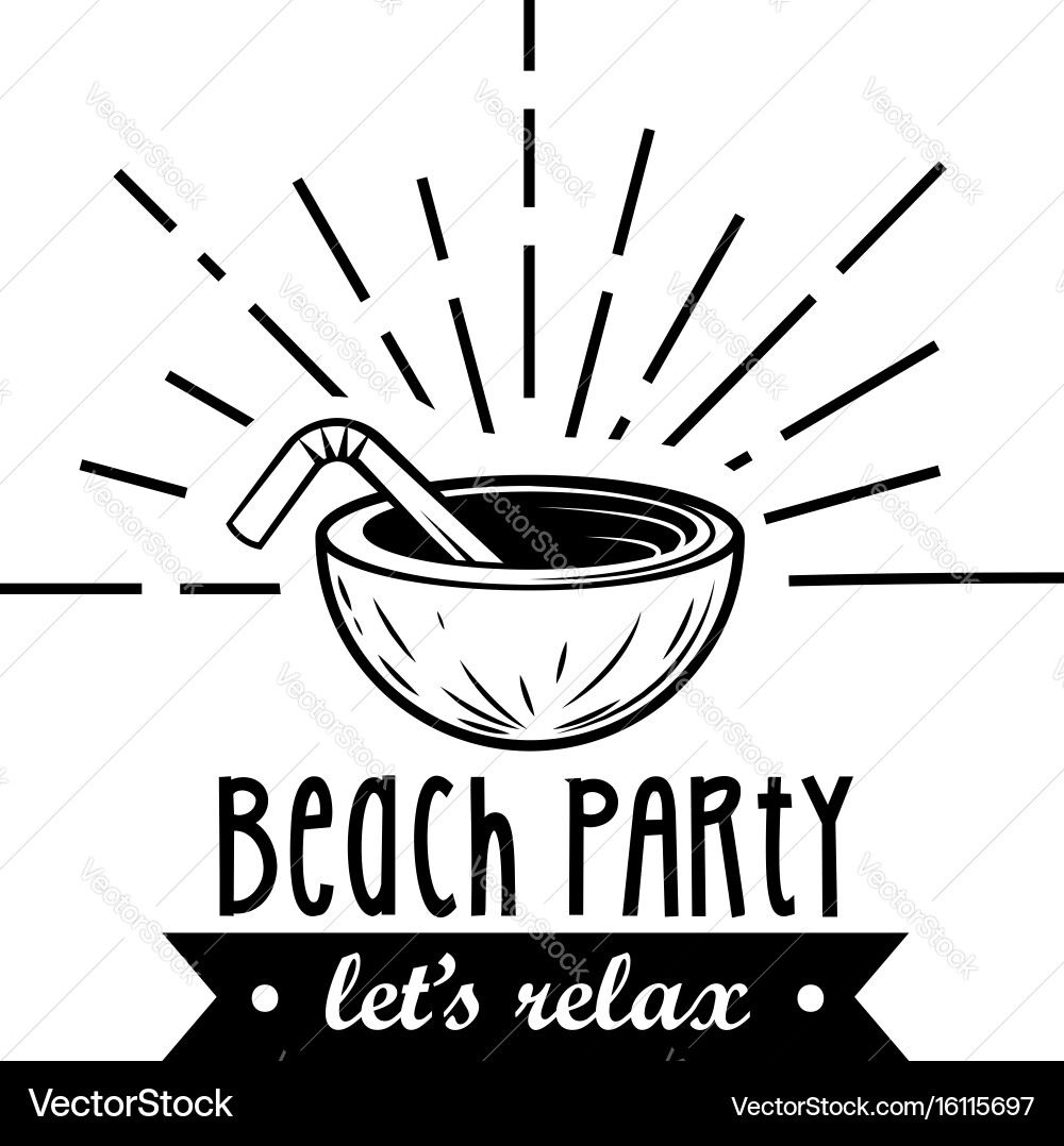 Beach party Royalty Free Vector Image - VectorStock