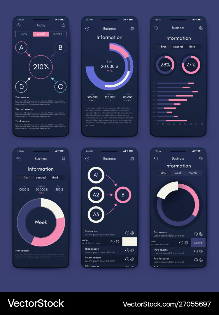 Different ui ux gui screens and flat web icons Different ui ux gui screens and flat web icons vector image