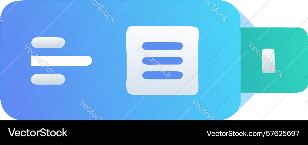 Document with usb drive icon for data storage vector image