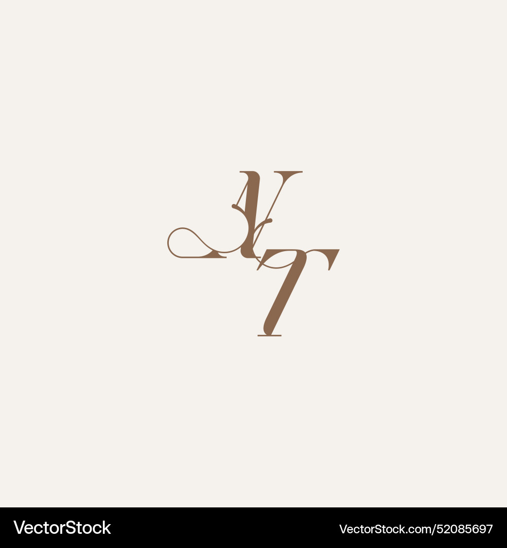 Initial monogram logo wedding concept design Vector Image