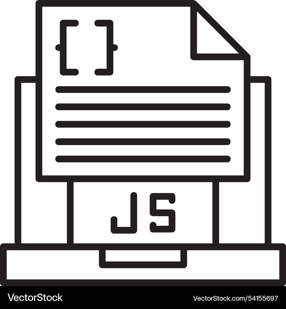 Javascript file icon design Vector Image