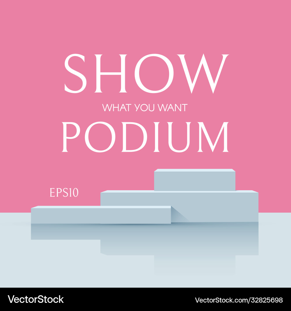3d podium with soft reflection realistic minimal 3d podium with soft reflection realistic minimal Vector Image