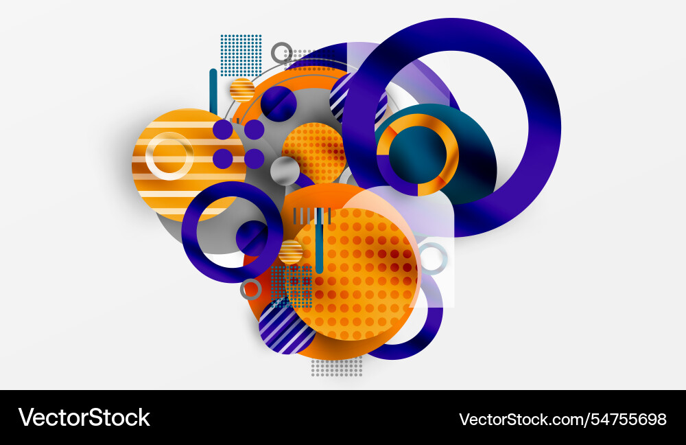 Abstract circle design with overlapping Vector Image