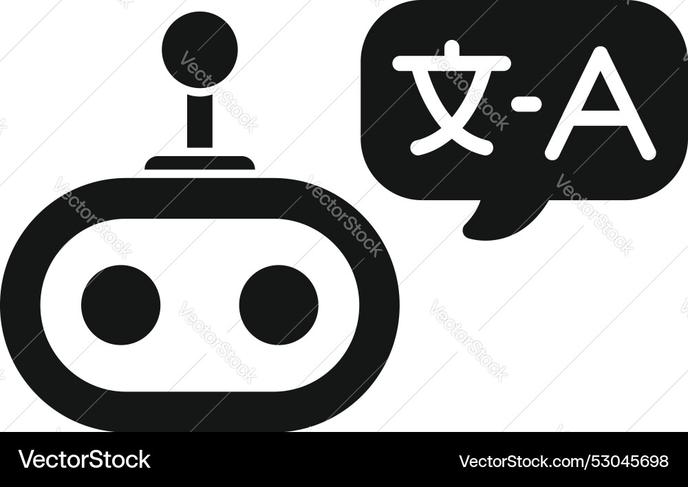Chatbot translating languages using artificial Chatbot translating languages using artificial vector image