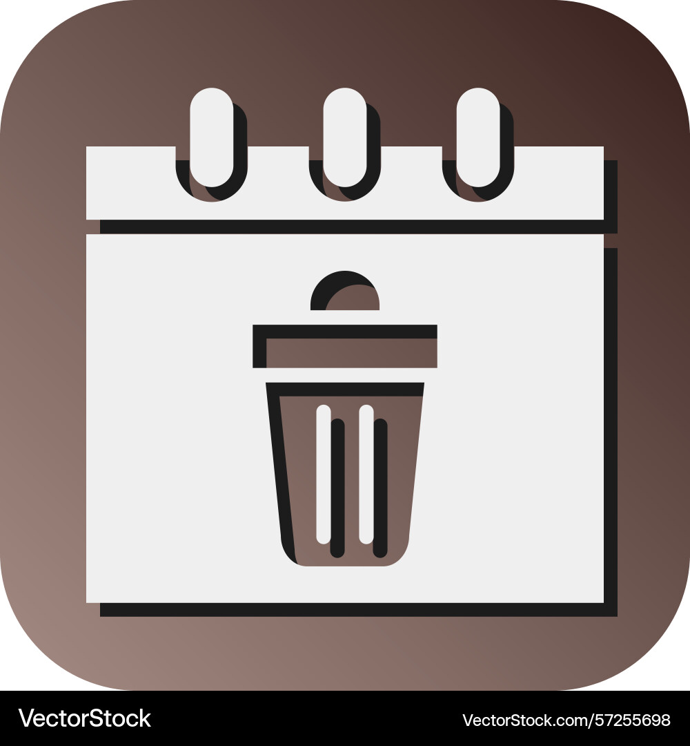 Delete event glyph gradient background icon vector image