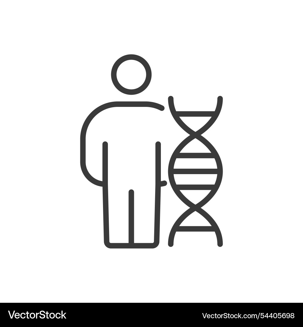 DNA Helix Icon - Genetics Vector Image