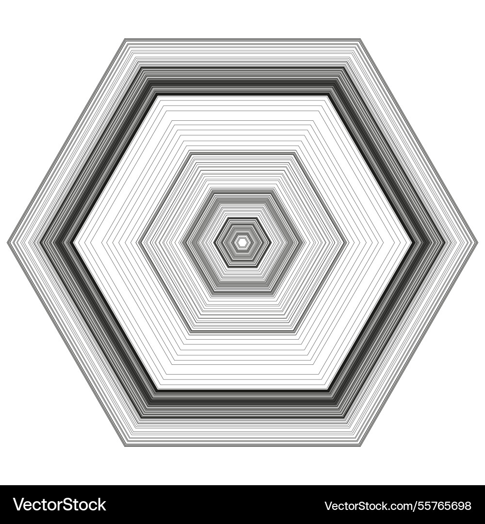 Hexagonal layered pattern abstract geometric Hexagonal layered pattern abstract geometric vector image