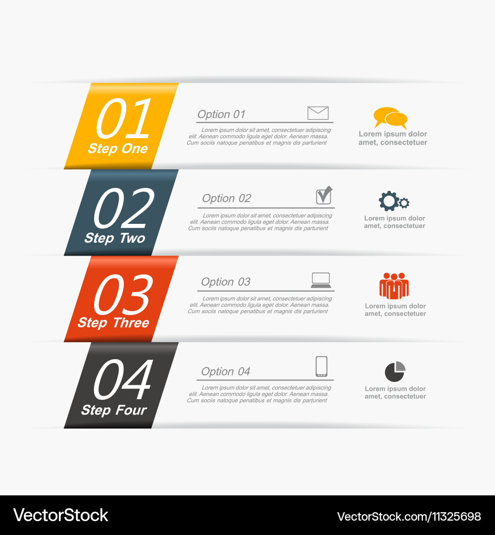 Infographic design with elements and icons Vector Image