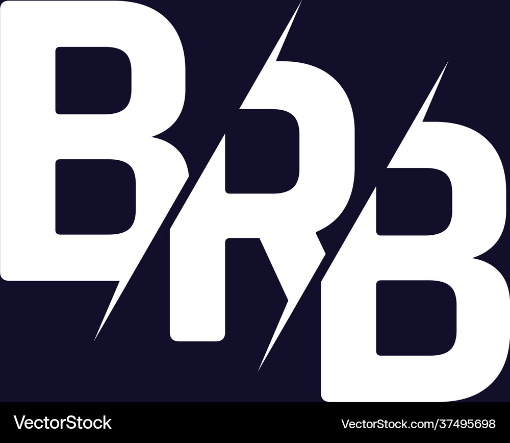 Monogram letters initial logo design brb – Royalty-Free Vector | VectorStock, image size:1000x868