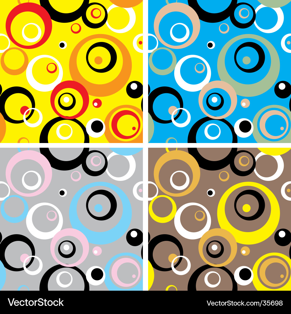 Retro Circles Pattern vector image