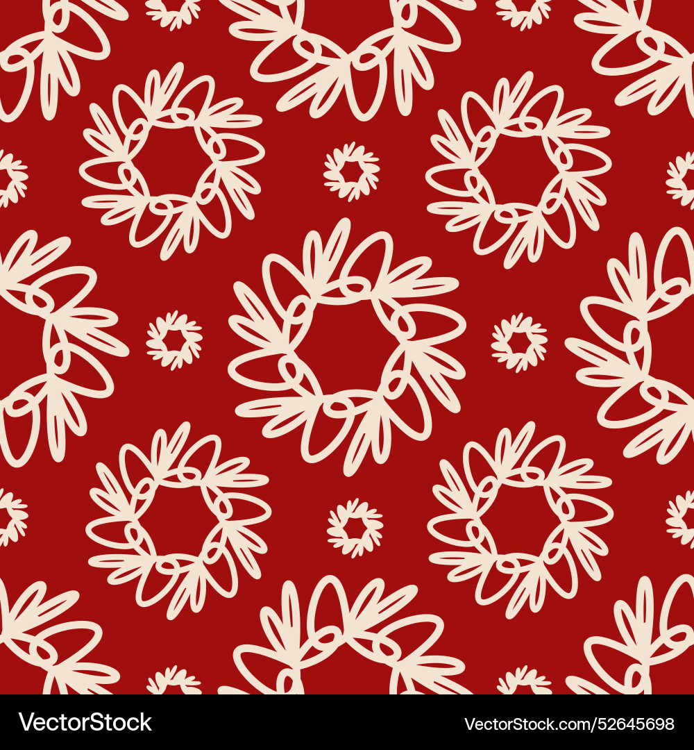 Seamless festive new year pattern with abstract vector image