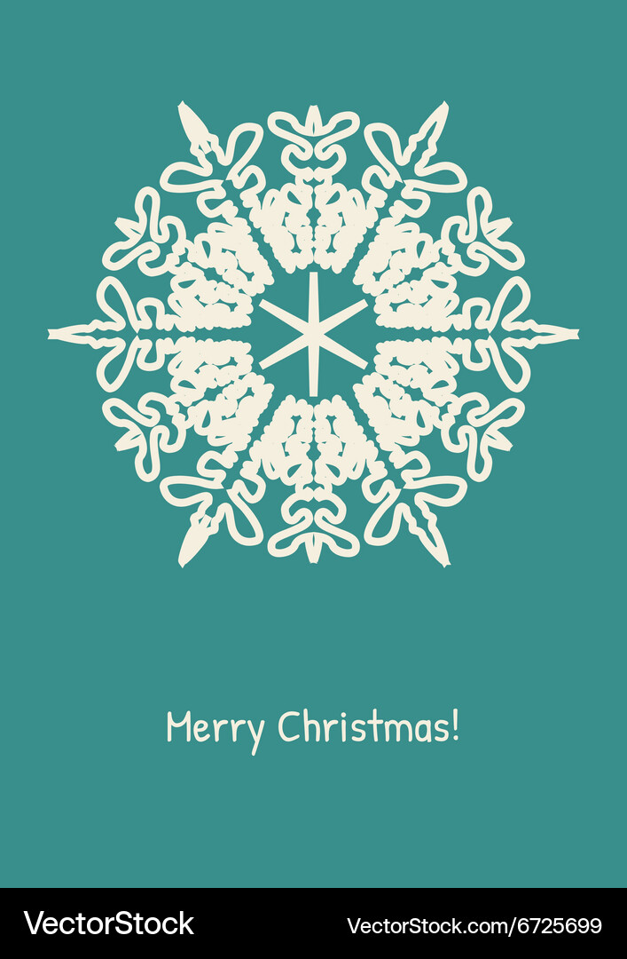 Abstract snowflake on color background Vector Image