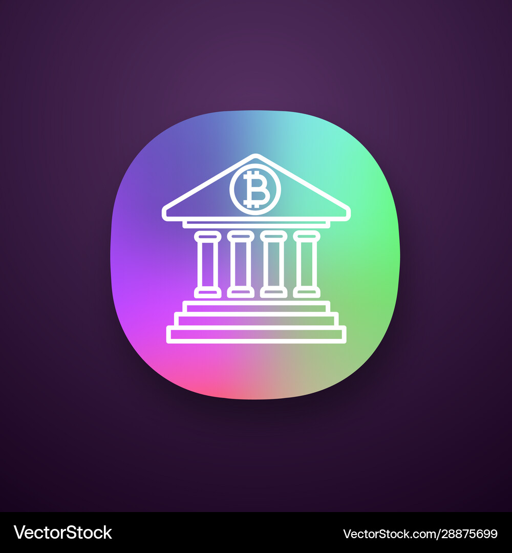 Bitcoin banking app icon – Royalty-Free Vector | VectorStock