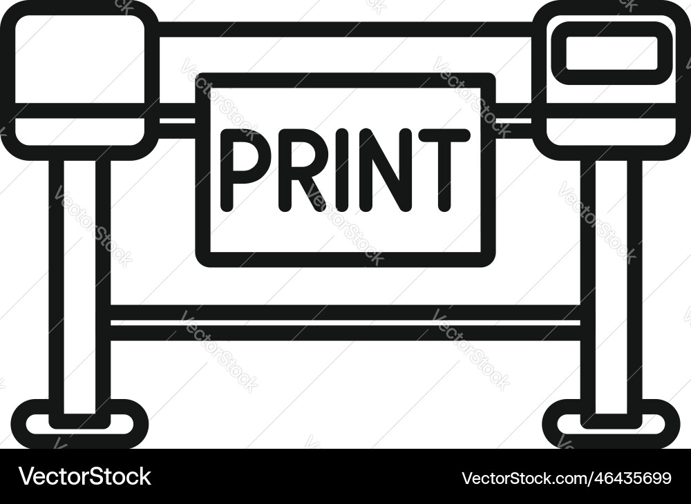 Plotter print icon outline printer machine Plotter print icon outline printer machine vector image