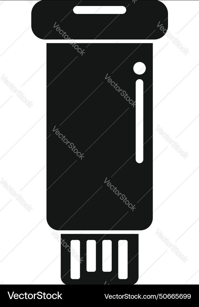 Usb flash memory icon simple machine micro Usb flash memory icon simple machine micro vector image