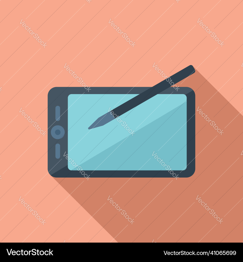 Writing tablet icon flat write text Writing tablet icon flat write text vector image