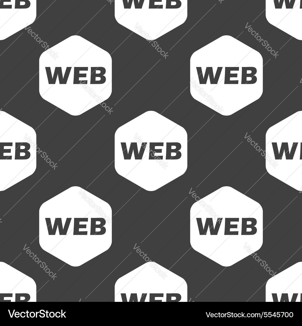 Black hexagon web pattern Vector Image