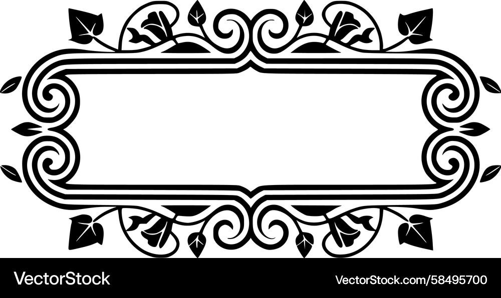 Intricate Scroll Frame Vector Image