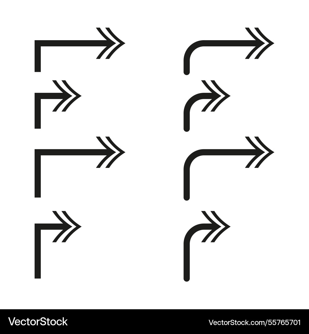Arrow icon direction pointer symbol navigation Arrow icon direction pointer symbol navigation vector image