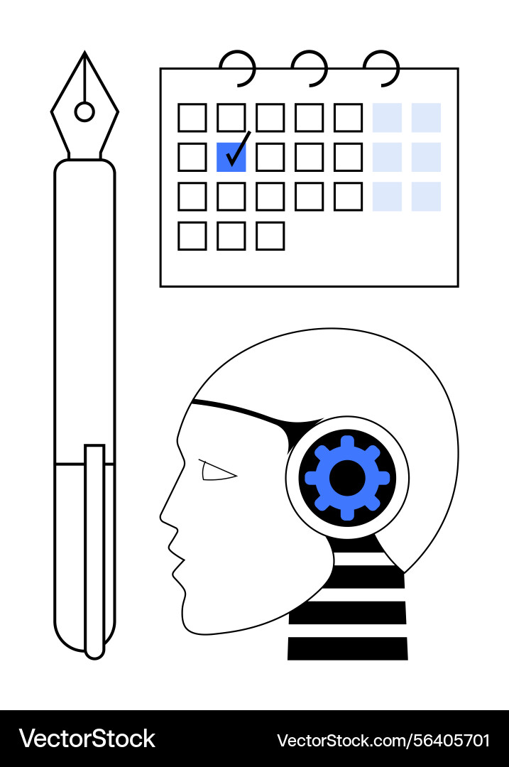 Conceptual design combining scheduling planning Conceptual design combining scheduling planning vector image
