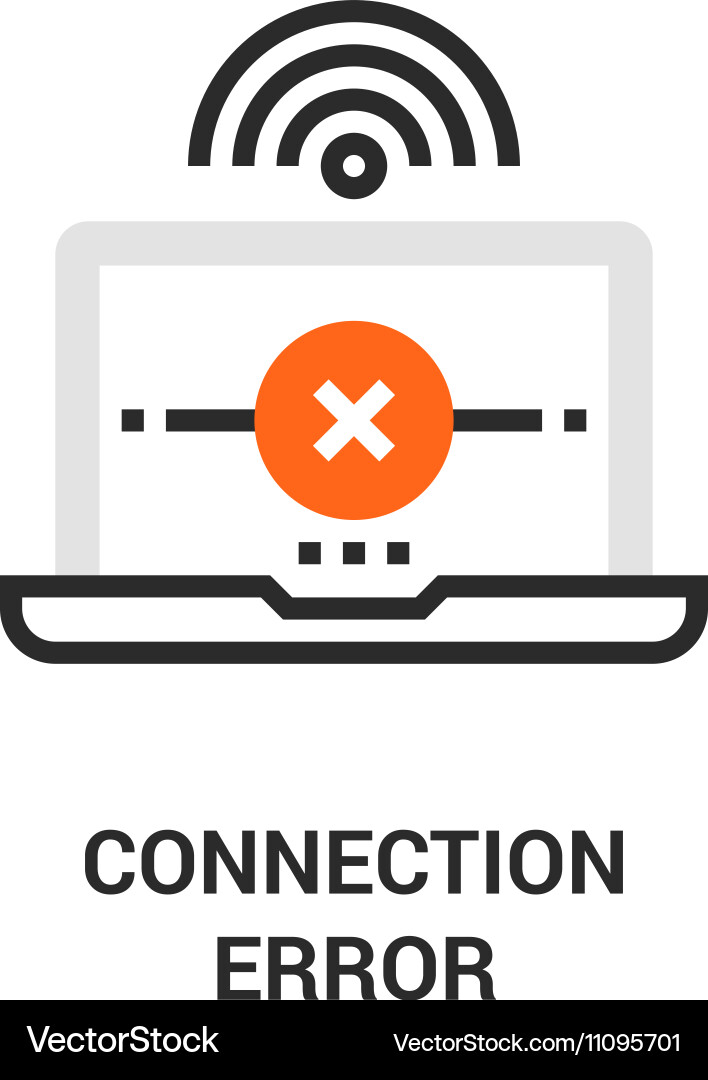 Connection Error Icon vector image